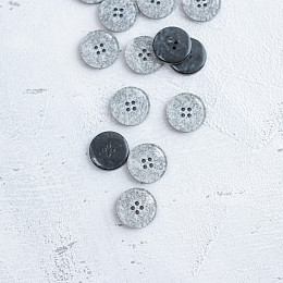 Пуговица Серый иней 4-х прокольная ⌀ 20 мм (32159.001)