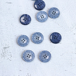 Пуговица Темно-синий иней 4-х прокольная ⌀ 20 мм (32159.002)