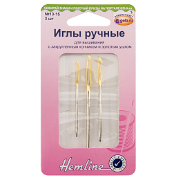 Hemline. Иглы для пряжи стальные с закругленным кончиком 3 шт. № 13-15 (арт. 203.1315)