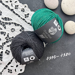 Набор для вязания двойной шапки #от_макушки_до_макушки из пряжи Lana Grossa Cool Wool Vintage (7370+7380)/описание