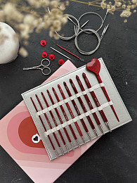 KnitPro Набор тунисских крючков Amore. Дерево. 10 шт Магазин пряжи и инструментов для вязания СижуВяжу.рф