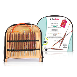 KnitPro Набор съёмных спиц Symfonie Cubics Delux. 12,5 см Магазин пряжи и инструментов для вязания СижуВяжу.рф