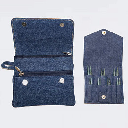 KnitPro Набор ультракоротких спиц Denim Indigo Wood Mini. 5 см. 7 пар KnitPro Набор ультракоротких спиц Denim Indigo Wood Mini. 5 см. 7 пар Магазин пряжи и инструментов для вязания СижуВяжу.рф