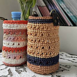 СижуВяжу Описание тубус для бутылки из рафии