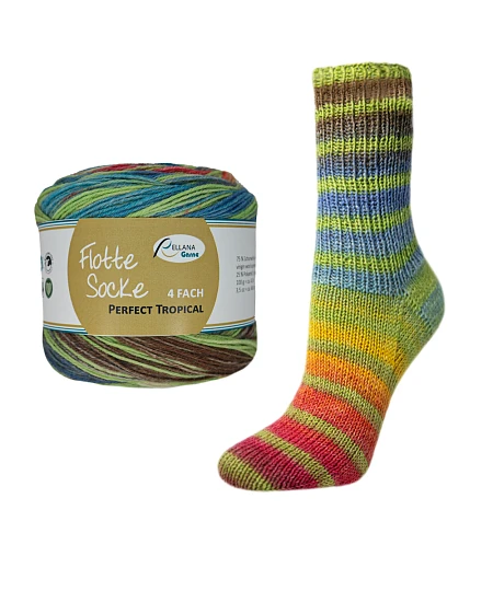 Rellana Flotte Socke Perfect Tropical 4ply