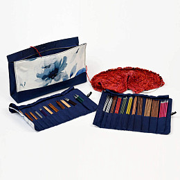 KnitPro "Blossom" Проектная сумка с чехлами для чулочных и съёмных спиц