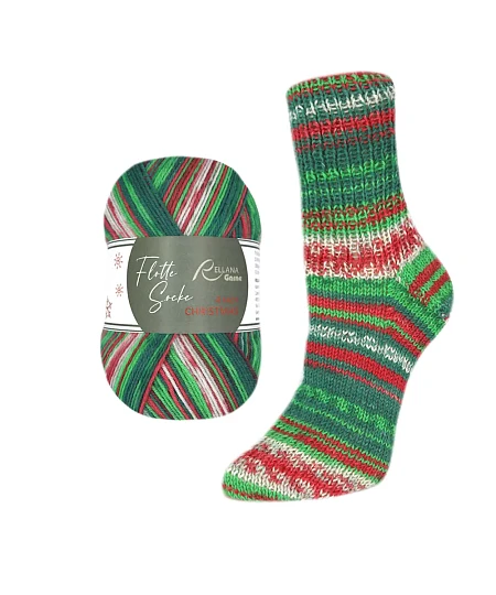 Rellana Flotte Socke Christmas 6 ply
