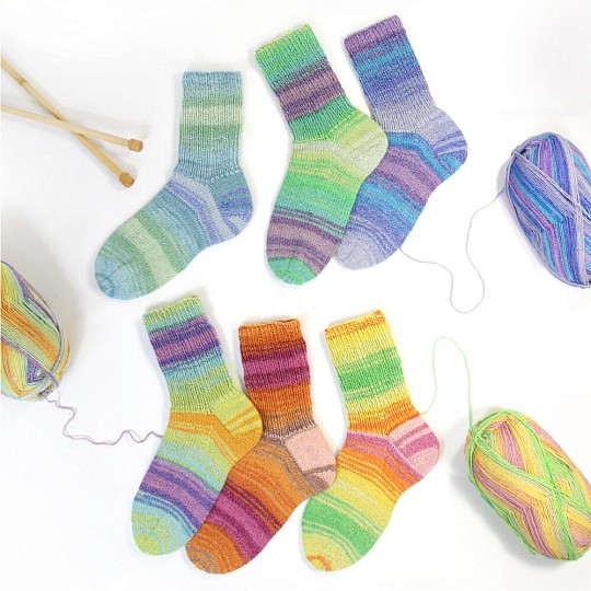 Rellana Flotte Socke Baumwolle Stretch Tutti Frutti