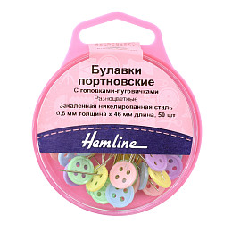 Hemline. Булавки с головкой-пуговичкой 50 шт. (арт. 720)