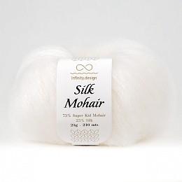Infinity Design Silk Mohair (1001 Optical White) 2 мотка