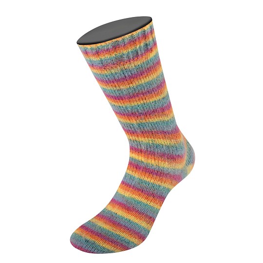 Lana Grossa Cosy Socks Multi Stripes MW 100