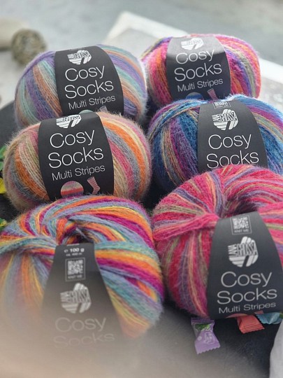 Lana Grossa Cosy Socks Multi Stripes MW 100